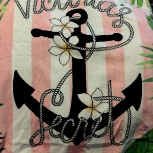 Victoria secrets beach towel anchor design rare